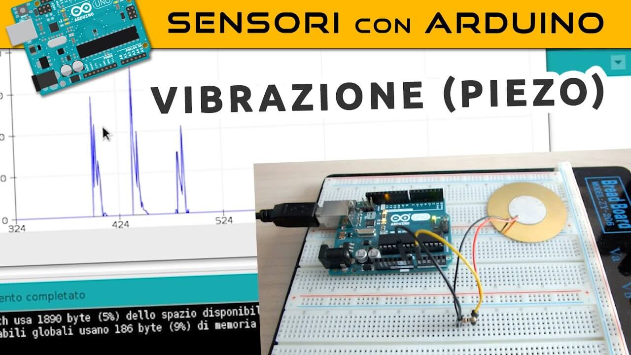 Sensore di vibrazione piezoelettrico - Sensori con Arduino