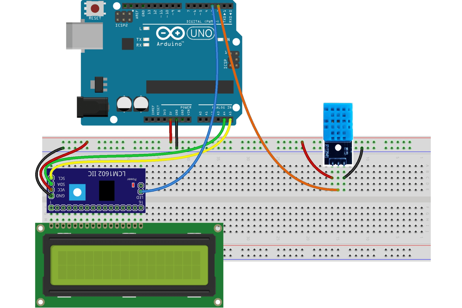 Sensore di temperatura e umidità DHT11 - Sensori con Arduino