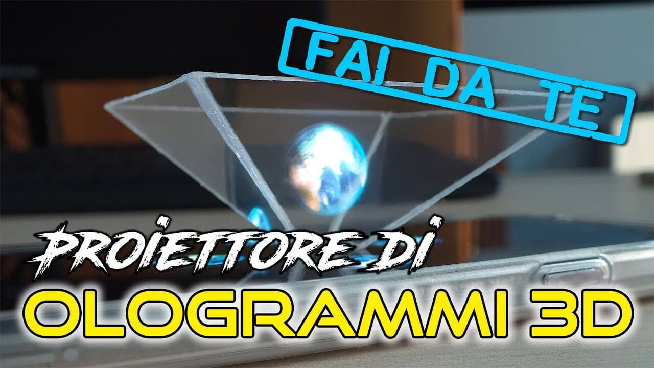 Come costruire un proiettore di ologrammi 3D per smartphone - Piramide olografica fai da te