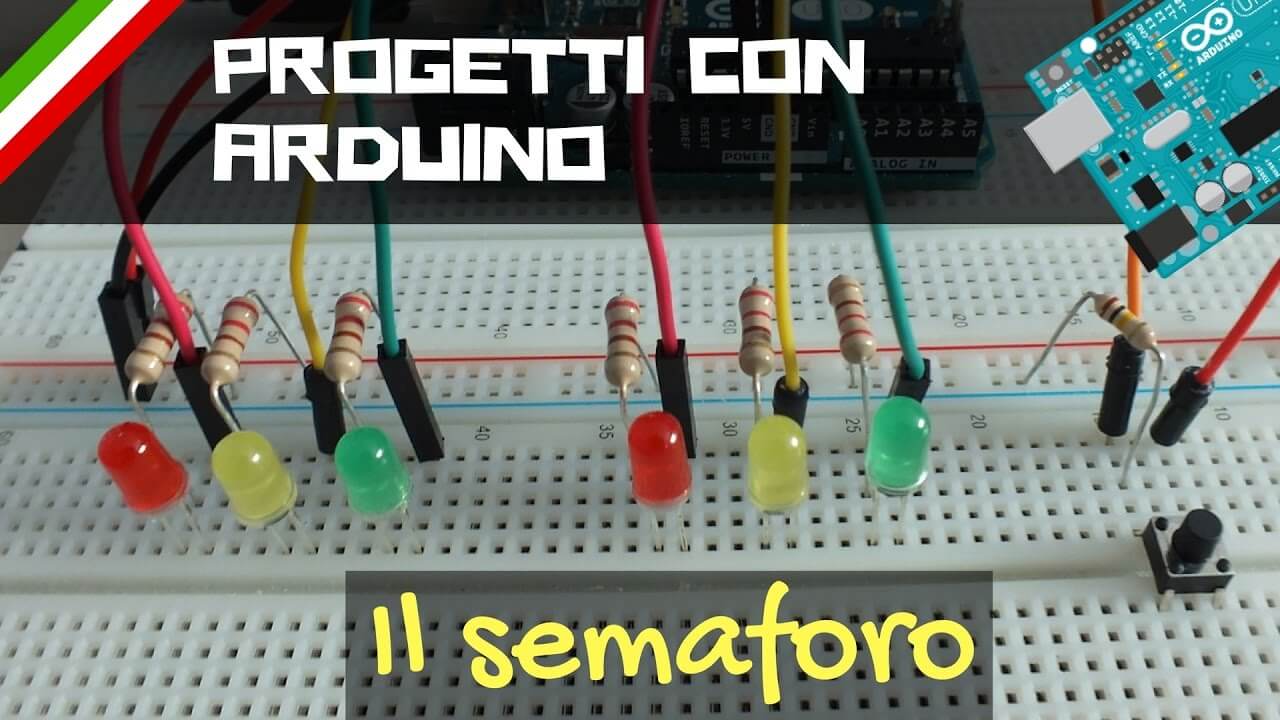 Semafori sincronizzati e con chiamata - Progetti con Arduino